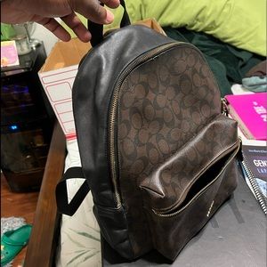 COACH logo backpack